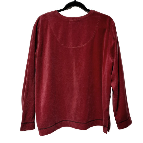 OSCAR de la RENTA WOMENS XL RED POLYESTER LONG SLEEVE‎  FLEECE - Picture 7 of 9